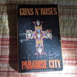 Rare vintage Paradise City single tape by Guns & Roses